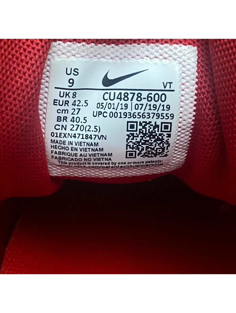 Nike Air Max 200 Shoes Mens Size 9 University Red Athletic Sneakers CU4878-600